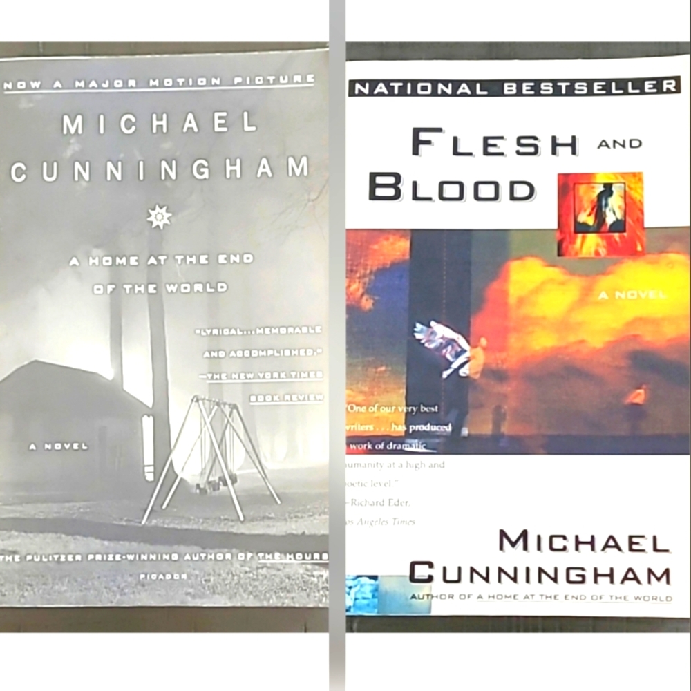 2 VTG Michael Cunningham Books:  Home at the End of the World,  Flesh & Blood